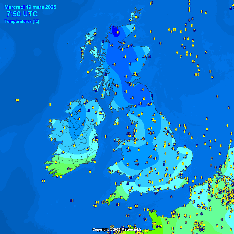 Temperatures-on-19-March-2025 Ireland enjoys widespread sunshine
