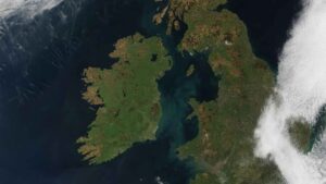 Ireland from space on 10 April 2025