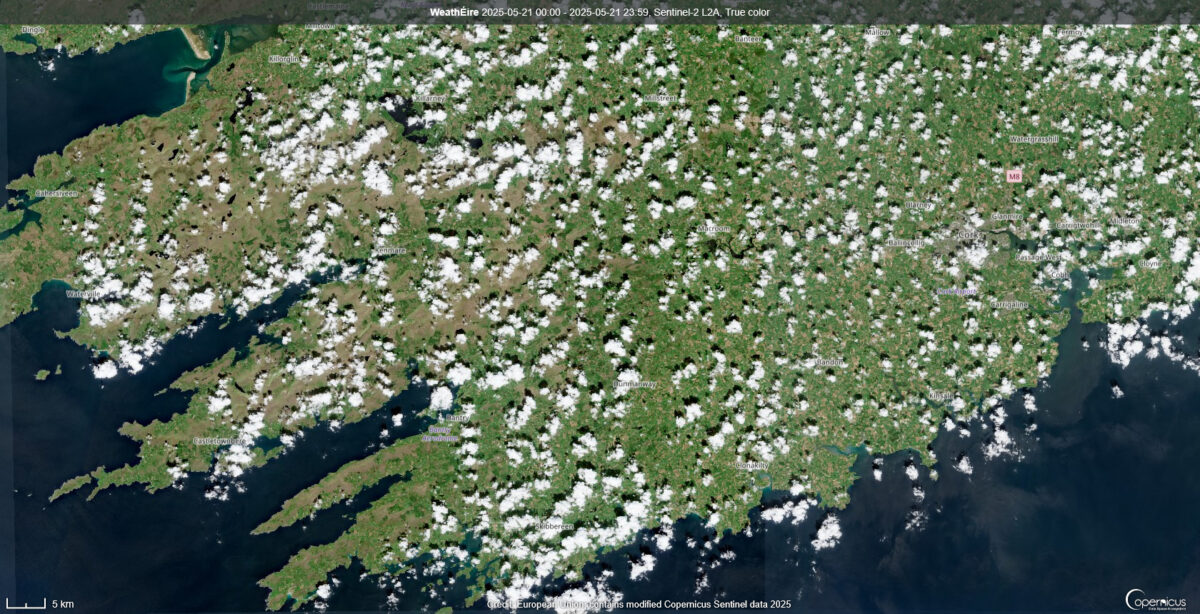 'Cotton Clouds' Over Munster 25 2025 05 21 00 00 2025 05 21 23 59 Sentinel 2 L2A True color