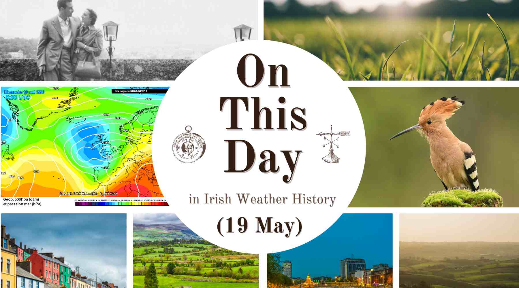 A chronological record of weather events and extremes that occurred in Ireland on 19 May down through history.