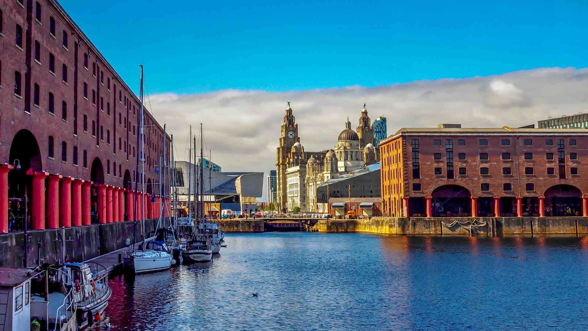 Albert Dock in Liverpool, England.