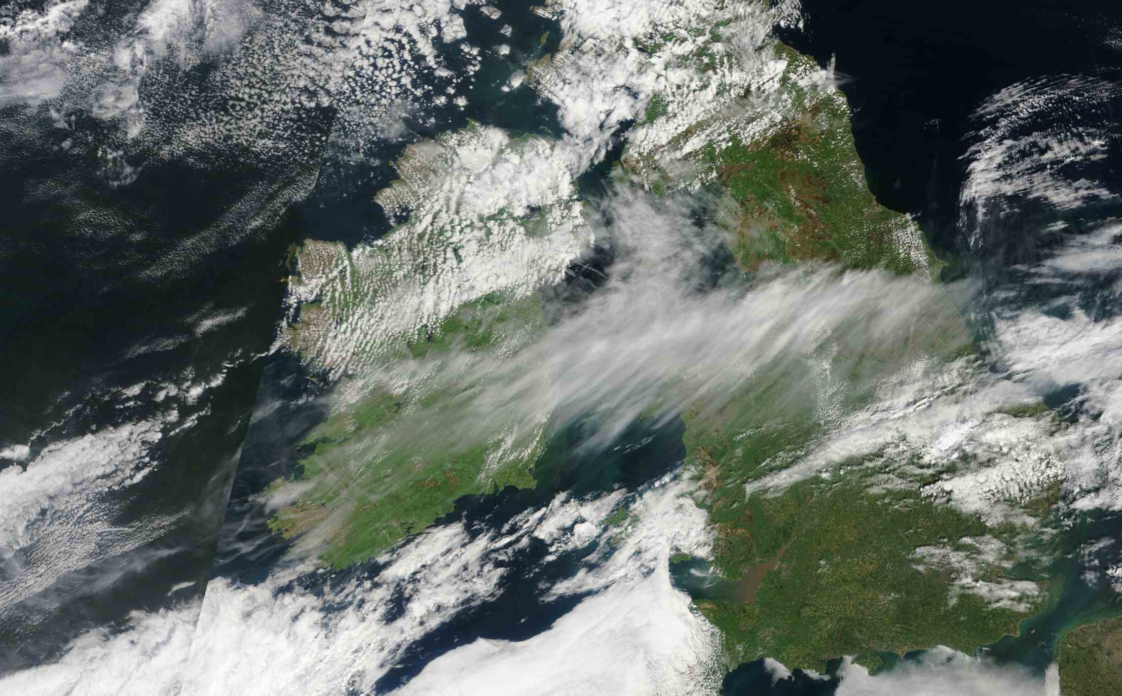 Ireland and Britain from space on Friday.