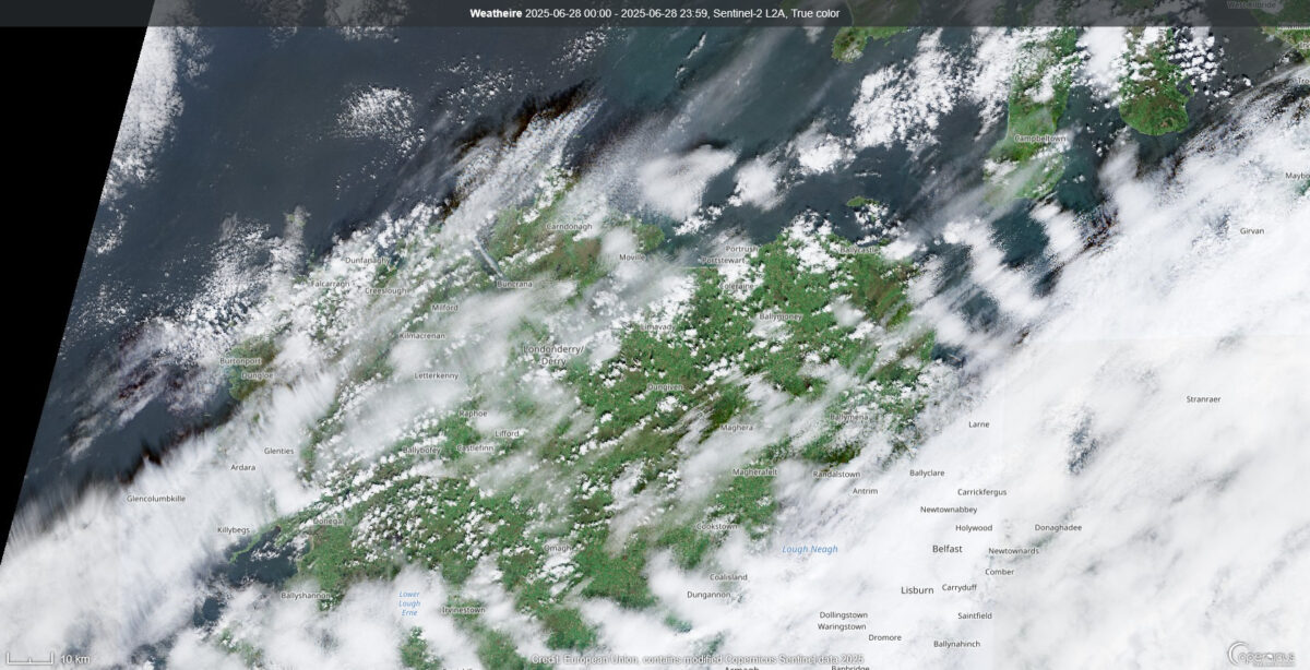 Sunshine Favours North and Southeast as Westerly Flow Continues 26 2025 06 28 00 00 2025 06 28 23 59 Sentinel 2 L2A True color