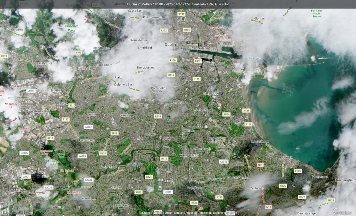 Cloud Covers Ireland on All-Ireland Final Sunday 27 Dublin
