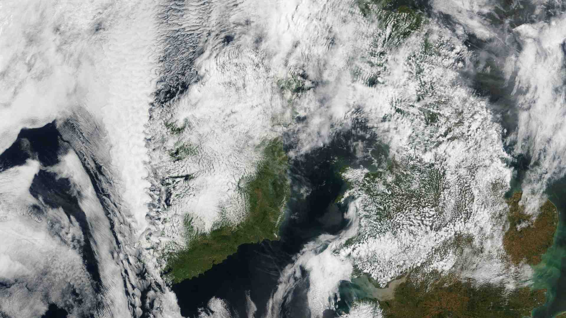 Ireland and Britain from space on 9 July