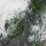Ireland from space sunny