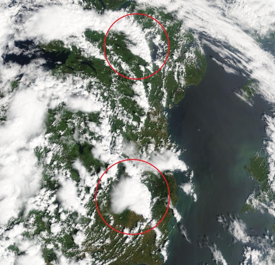 lightning2-1066x1024 NASA Spots Storm Clouds Towering Over Ireland