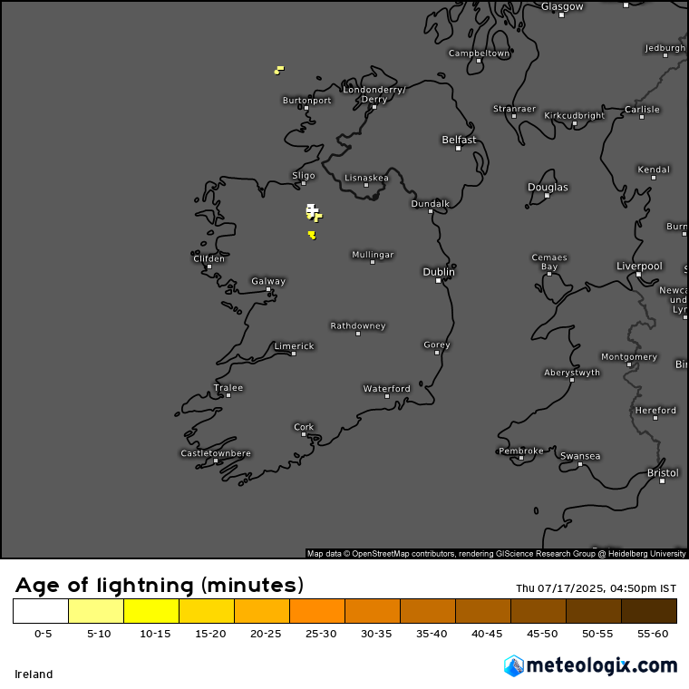 Thunderstorm Alert in Place for Northern Counties 26 xx blitze en 324 0 2025 07 17 949 1550