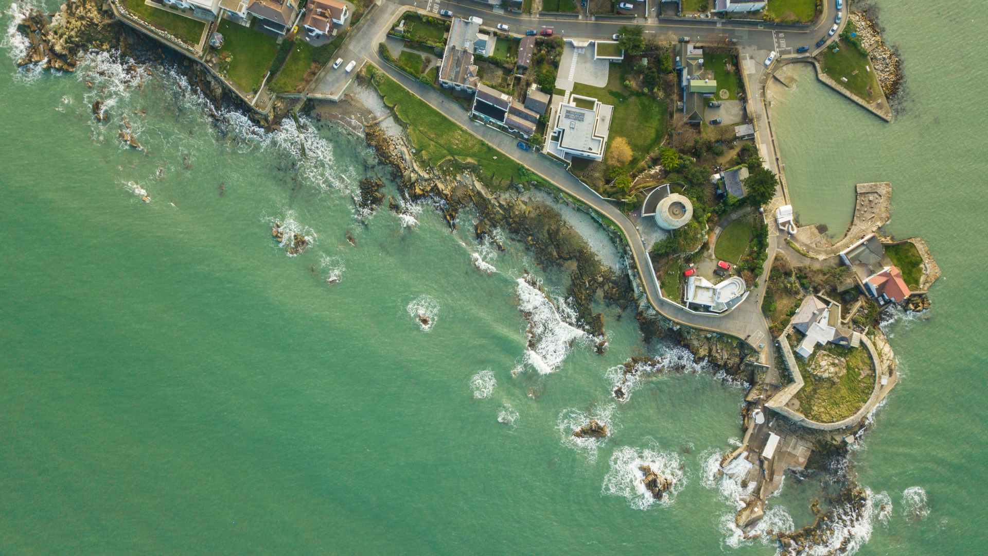Aerial view of Sandycove, Dublin