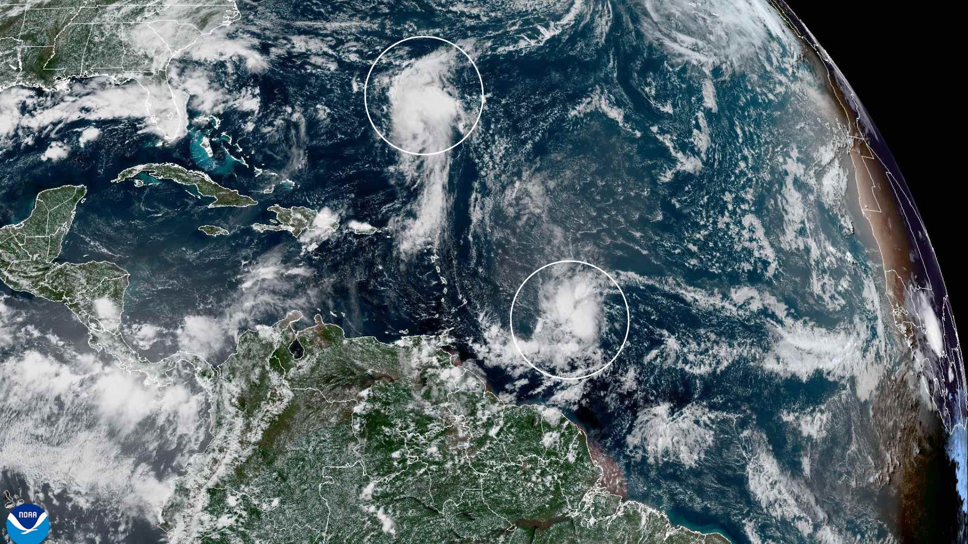 Atlantic systems. Credit NOAA