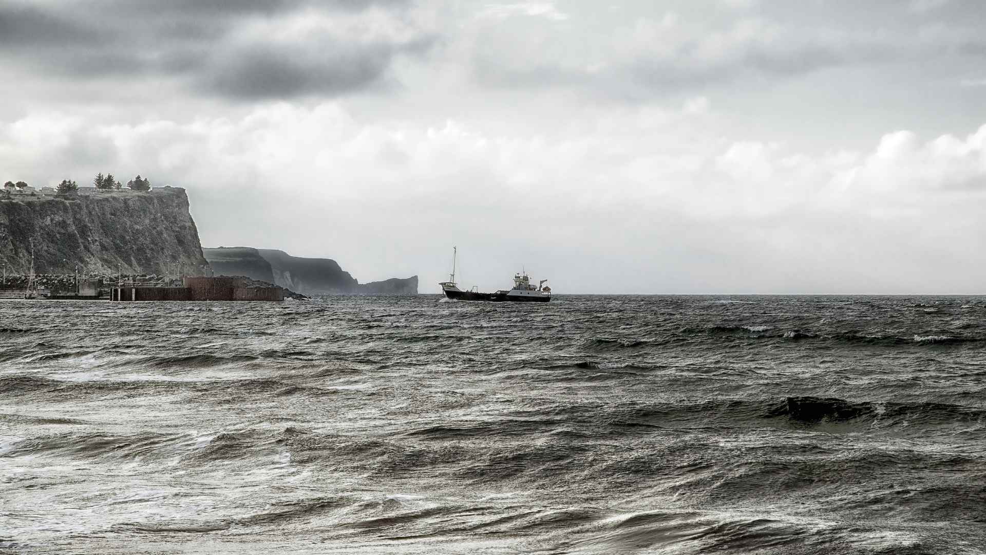 Boat landing at Ballycastle Pier, Co. Antrim