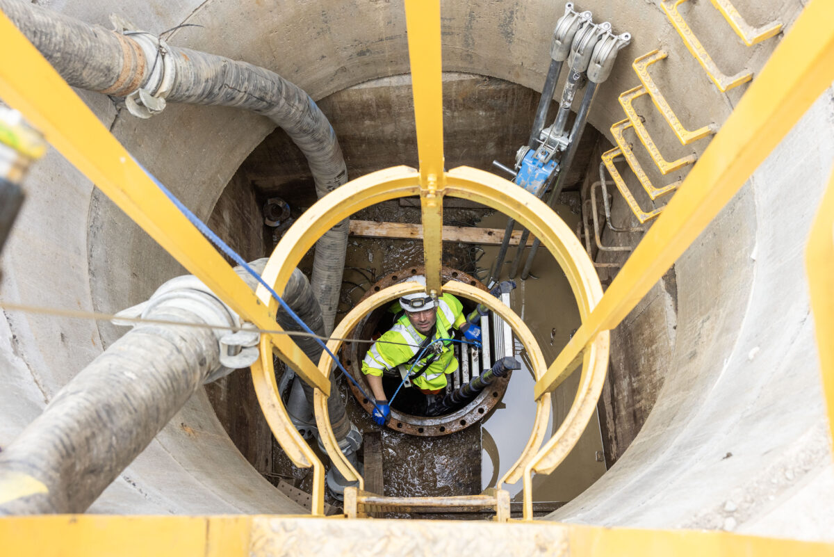 Crew-member-at-a-pipe-access-chamber-1200x801 Greater Dublin Water Supply Secured After Major Fix