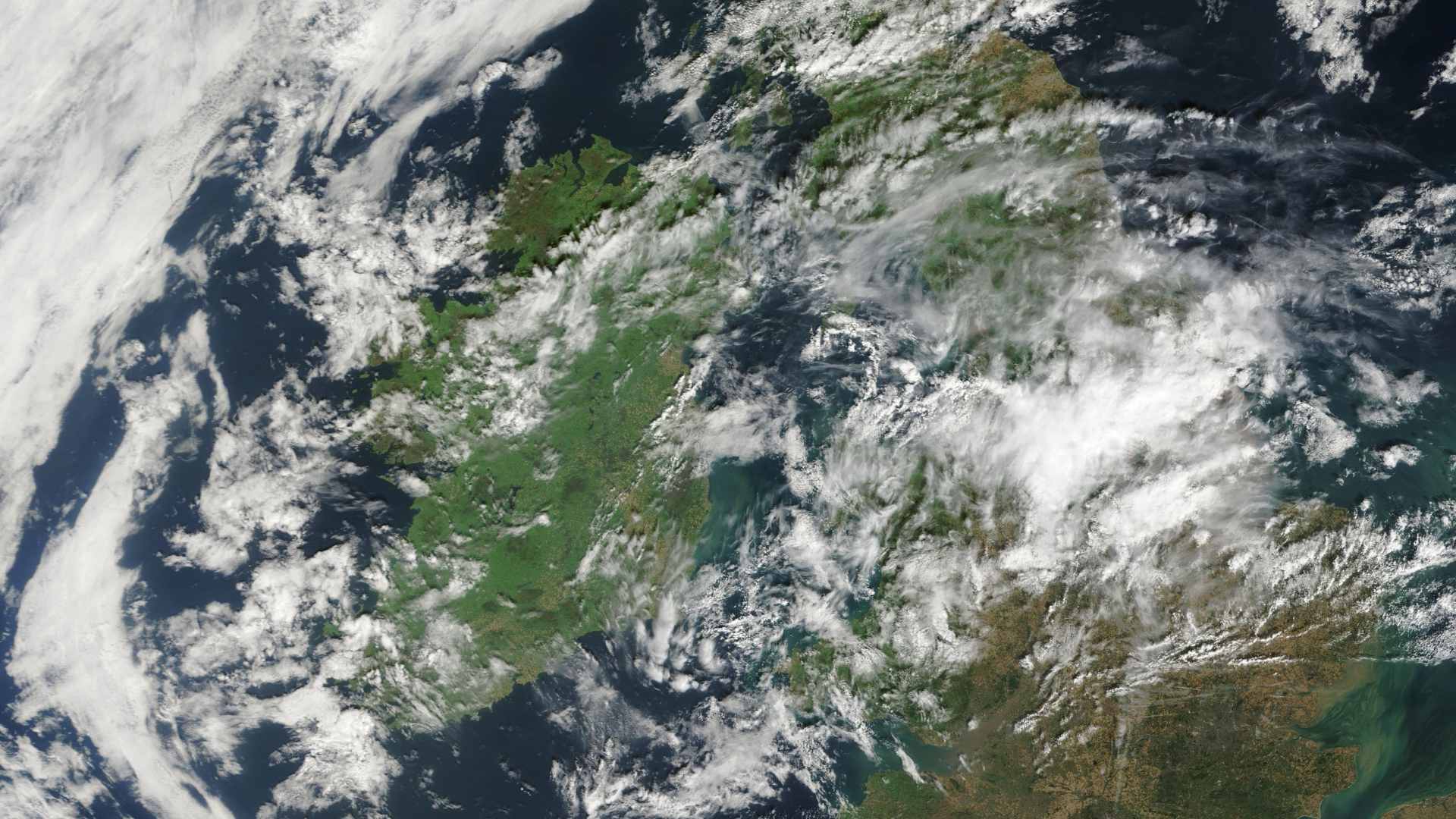 Ireland and Britain from space on 12 August 2025