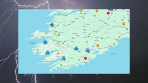Power outages in Kerry and Cork at 1.00pm on Monday. Credit ESB Powercheck