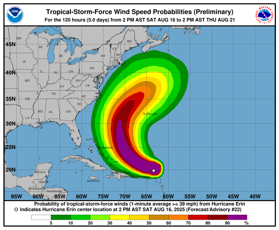 WIND-SPEEDS Hurricane Erin explodes into Category 5 storm