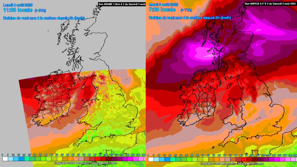 Wind-gust-charts-1200x675 Storm Floris Wind Gusts Set to Reach 100 km/h