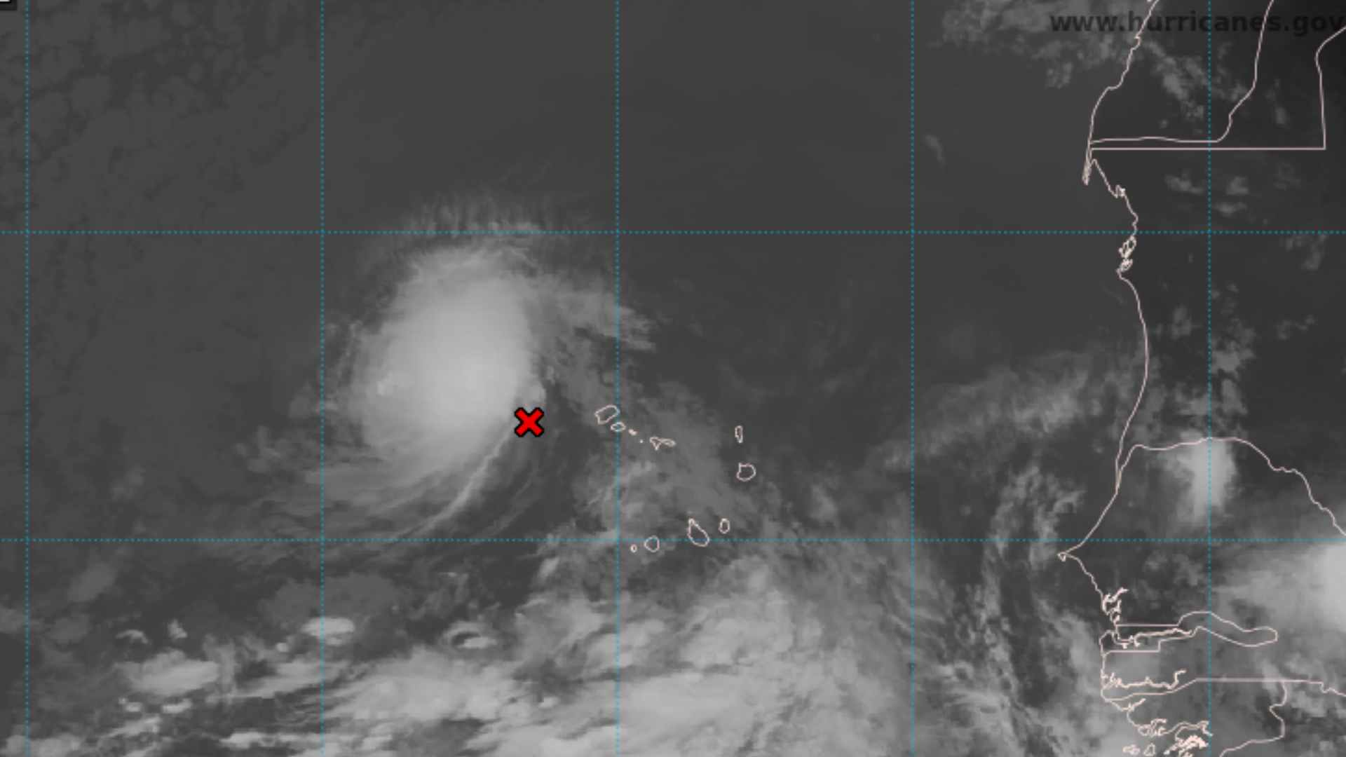 tropical disturbance near the Cabo Verde Islands