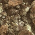 Close-Up of Sulfur Crystals on Mars