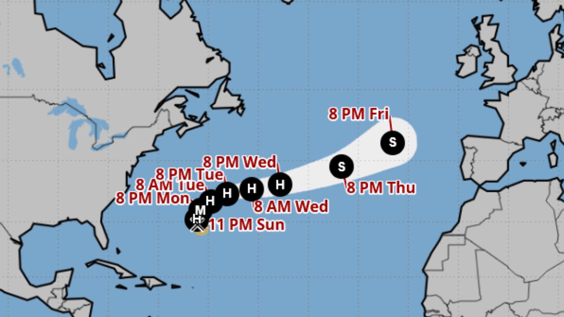 Hurricane Gabrielle. Credit NHC