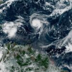 Hurricane Humberto in the central Atlantic
