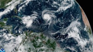 Hurricane Humberto in the central Atlantic