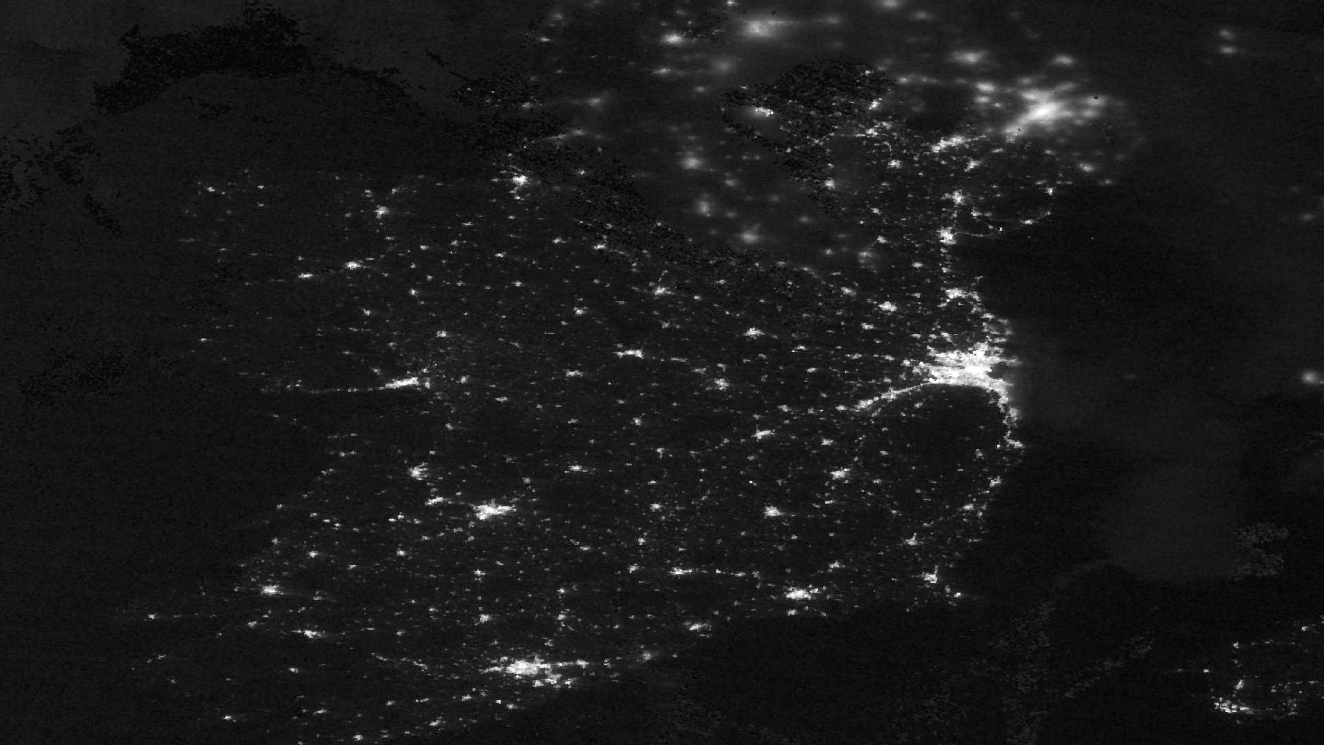 Ireland at night