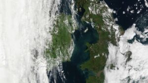 Ireland from space at midday on Friday. Credit NASA