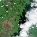 The River Fergus entering the Shannon Estuary on Thursday. Credit Copernicus Satellite