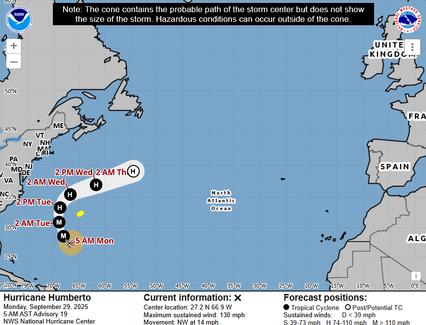image-30 Humberto and Imelda Set to Shape Weather on Both Sides of the Atlantic