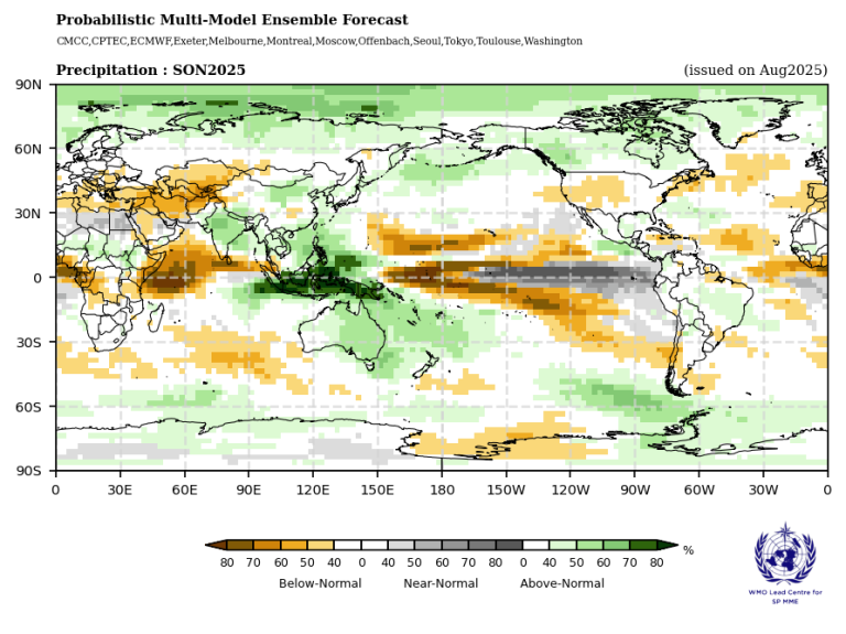 rainfall La Niña Set to Influence Weather This Autumn