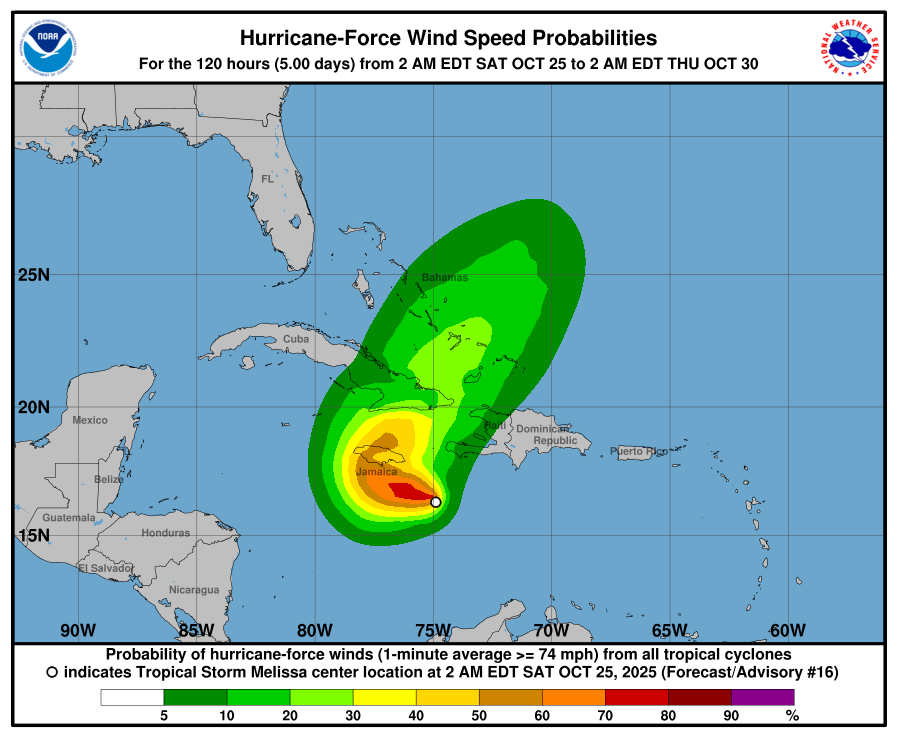 251152 Melissa Set to Hit Jamaica and Haiti With Deadly Rain and Storm Surge