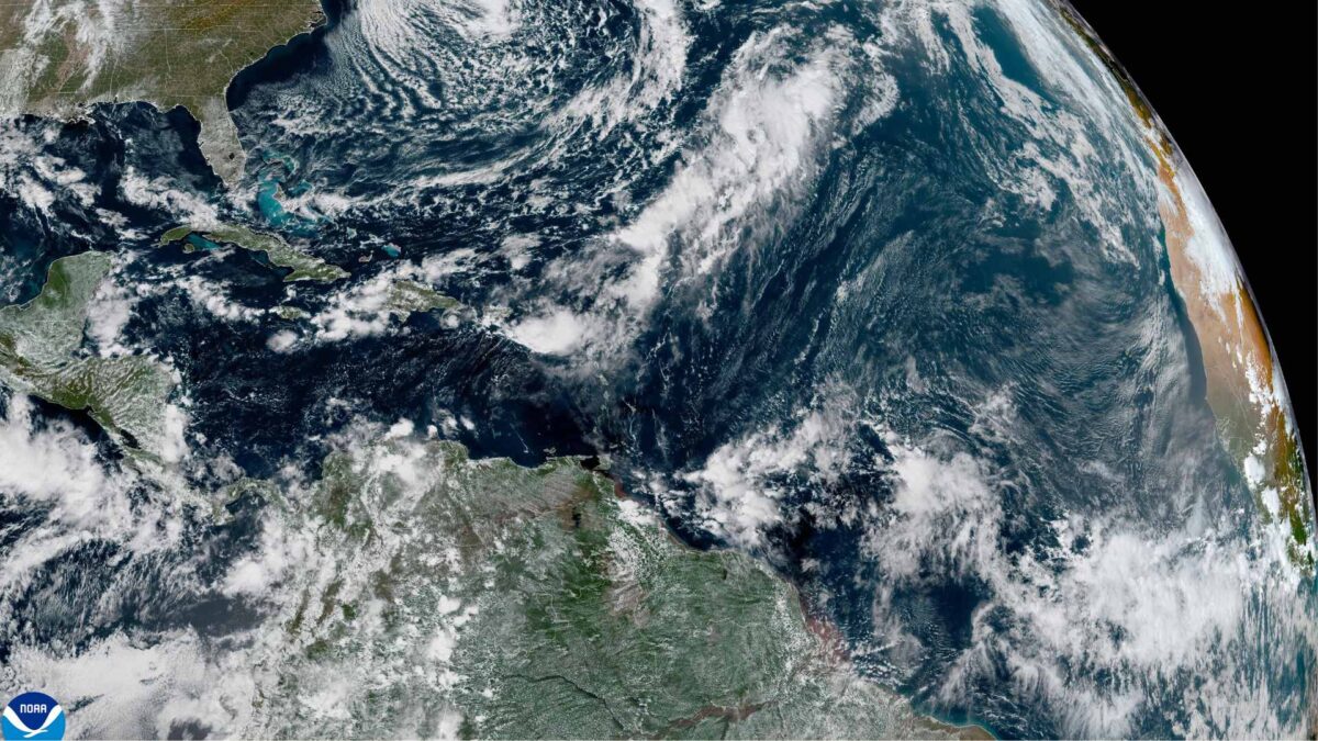 A-NOAA-satellite-view-of-the-Atlantic-on-Friday-evening-1200x675 National Hurricane Center Monitoring Two Atlantic Weather Systems