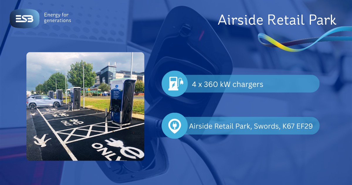 Airside-Retail-Park ESB completes €23 million public EV charging programme