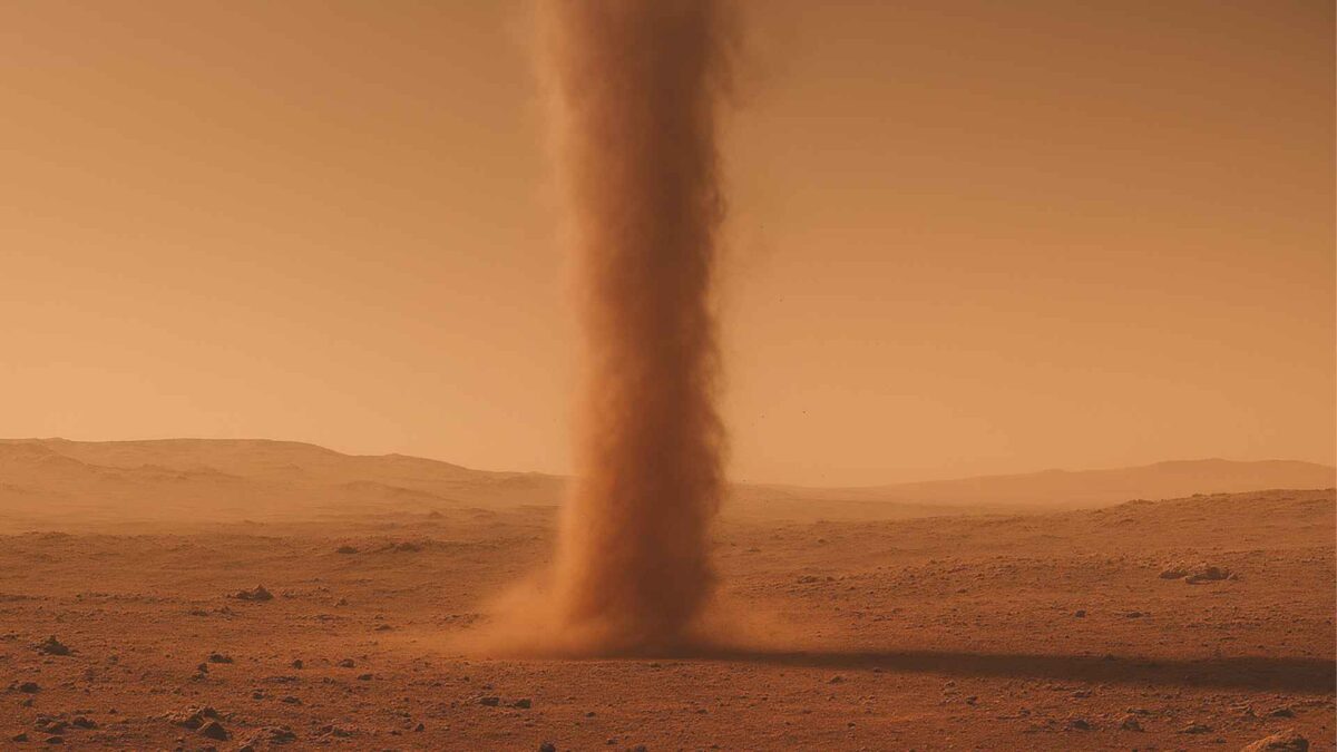 An-artist-impression-of-a-dust-devil-on-Mars-1200x675 Martian Dust Devils Produce 160km/h Winds