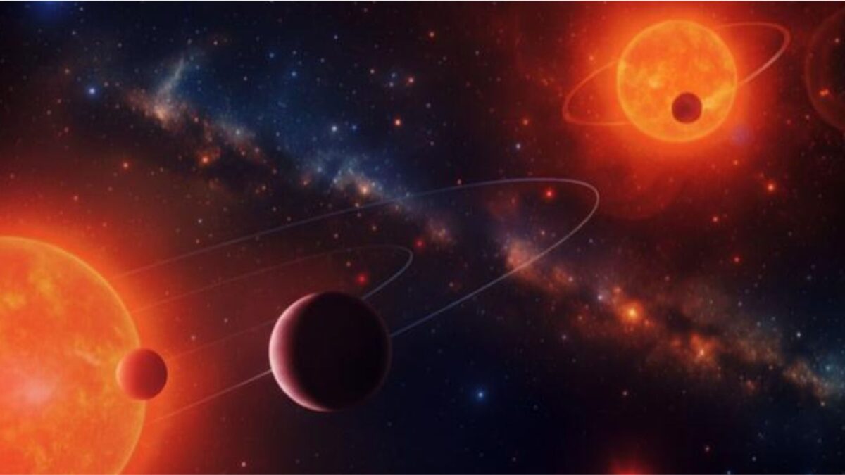 Three Earth-sized planets discovered orbiting two stars at once