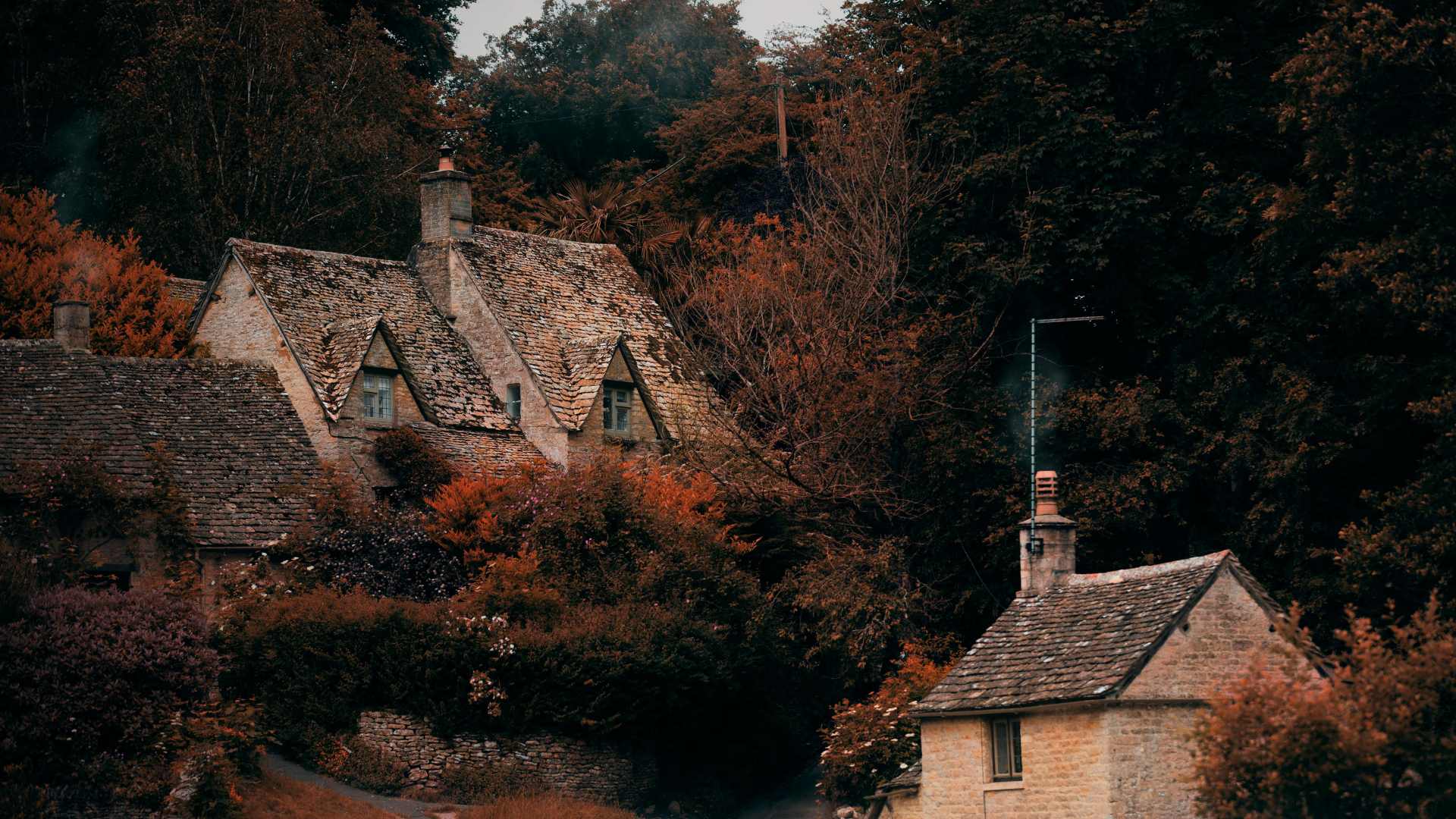 Autumnal scene in Bibury, England