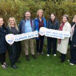 €27m fund to help communities cut carbon launched 2 Pictured at the launch of Galway County Council's Community Climate Action Fund at Brigits Garden in Rosscahill (left to right) Tina Ryan, Climate Action Coordinator; Rebecca Mooney, Climate Action Officer; Declan and Jenny of Brigit's Garden; Kim O'Connor, Climate Action Team; Cllr Eileen Mannion; and Denise Feeney, Community Climate Action Officer