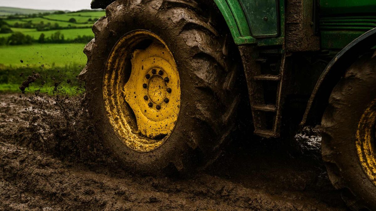Farmer-in-tractor-in-muddy-field-1200x675 Dry Week Ahead but Ground Conditions Still Holding Back Work