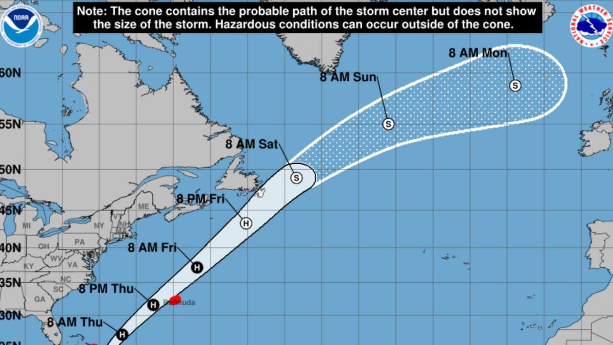 Forecast-track-of-Hurricane-Melissa-1200x675 Ireland to remain unsettled as remnants of Hurricane Melissa pass to the north