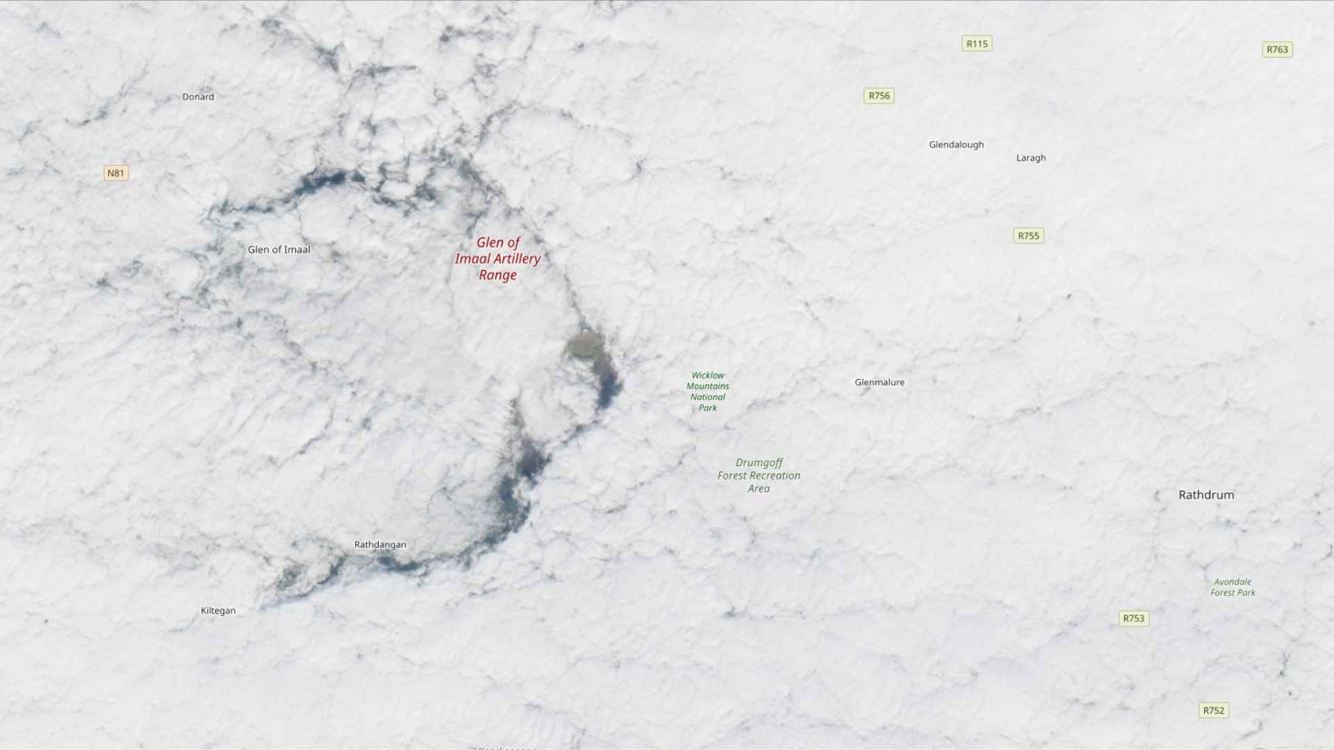 Glen of Imaal in Wicklow on Thursday. Credit Copernicus