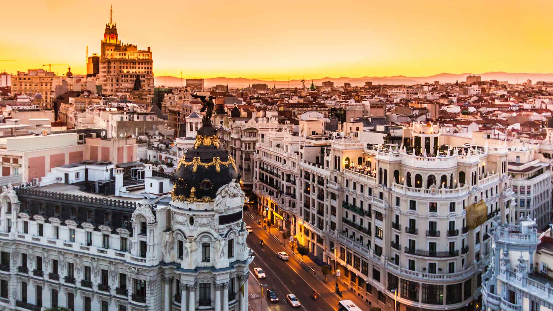 Gran via, Madrid, Spain