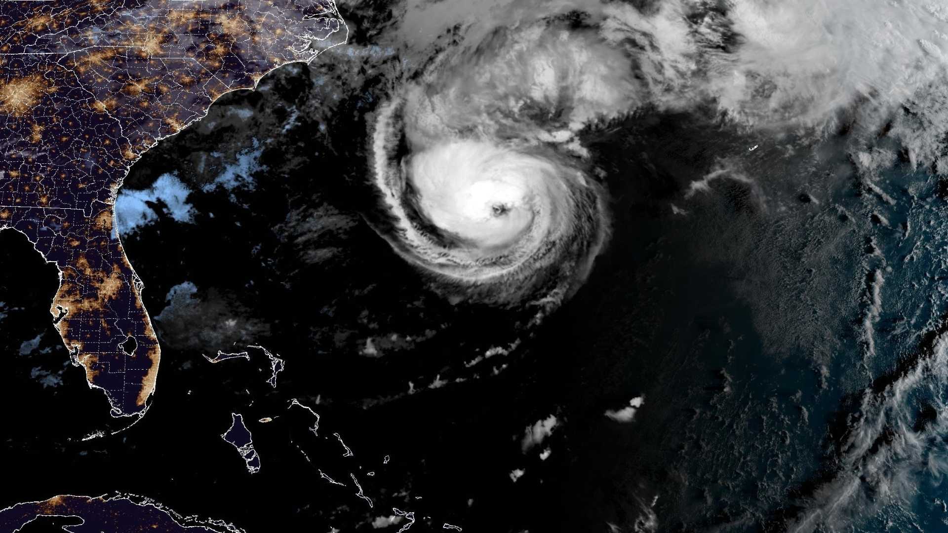 Hurricane Imelda on Wednesday morning. Credit NOAA