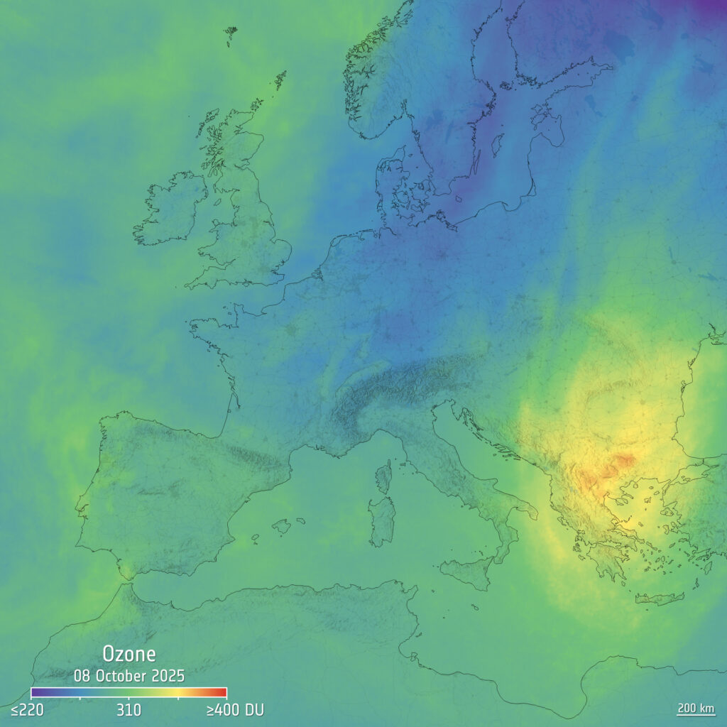 Europe’s new satellite begins hourly air pollution monitoring