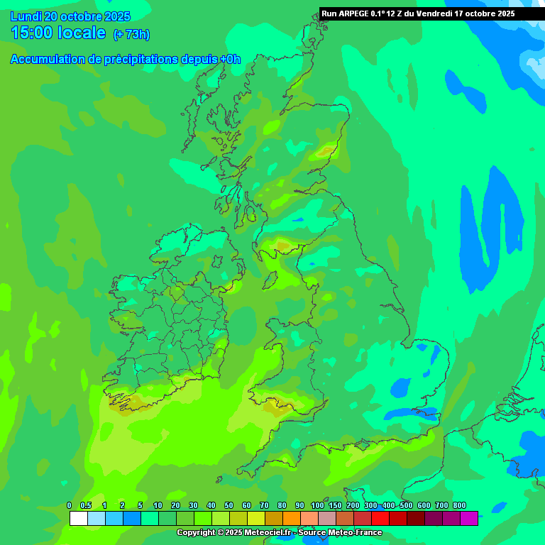 Projected-rainfall-totals.-Credit-Meteociel Rain Alerts in Place for Nine Counties