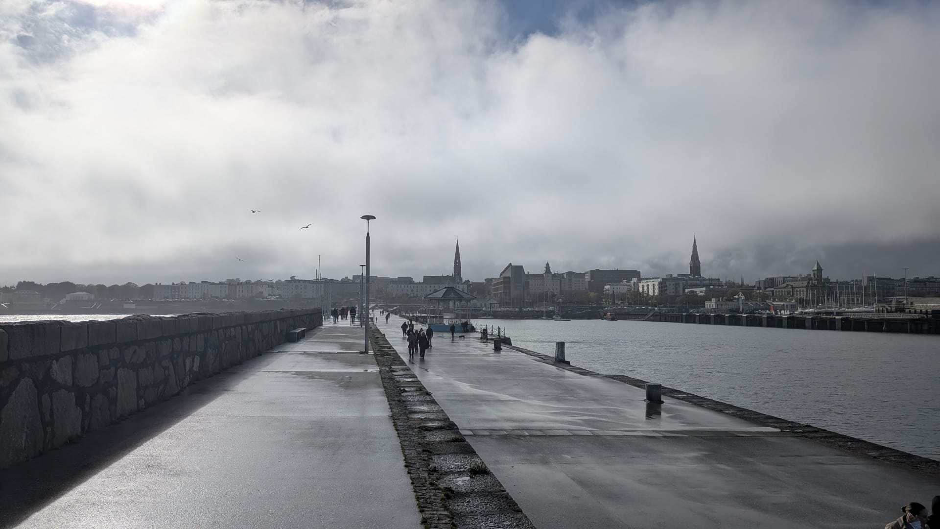 Rain clears Dún Laoghaire in Dublin on Sunday afternoon.
