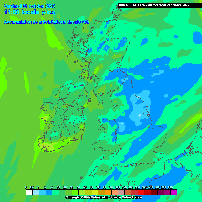 Rainfall-totals Weather warnings in place for 12 counties