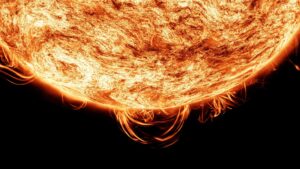 Solar flare sun