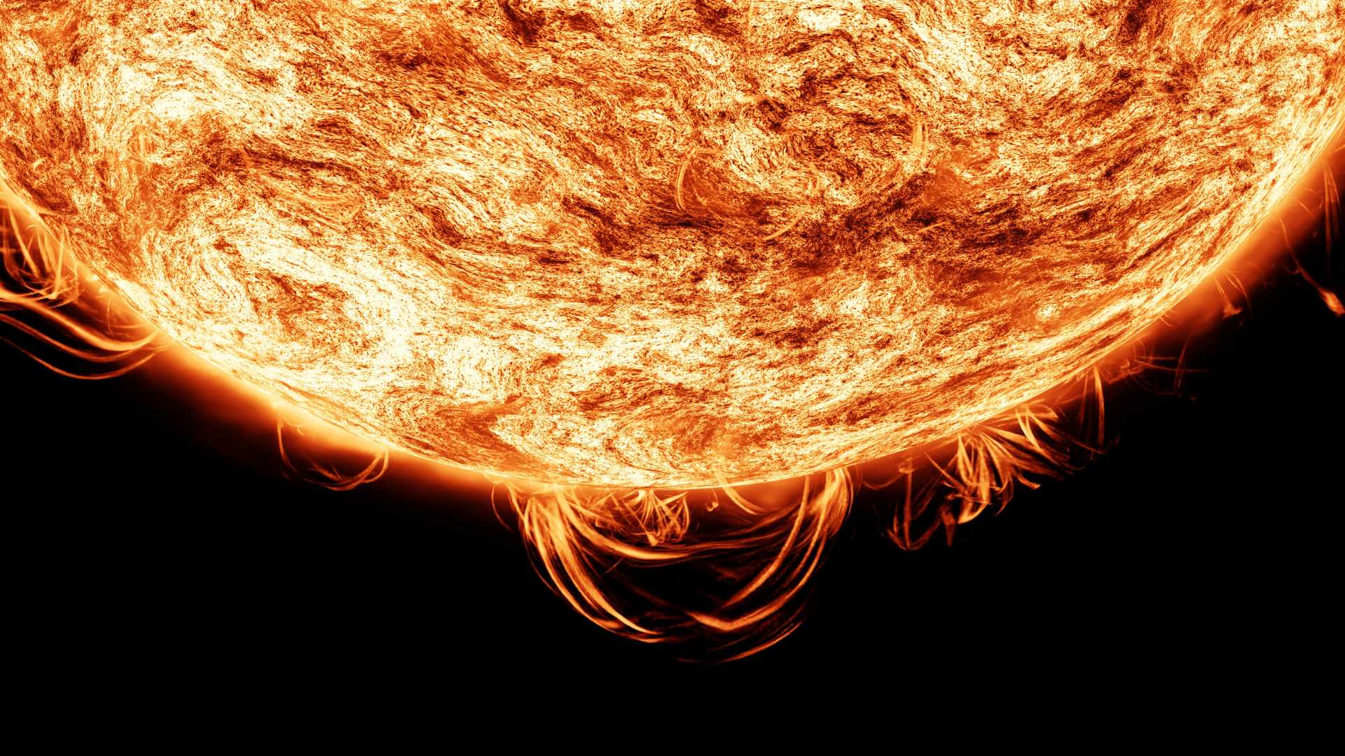 Solar flare sun