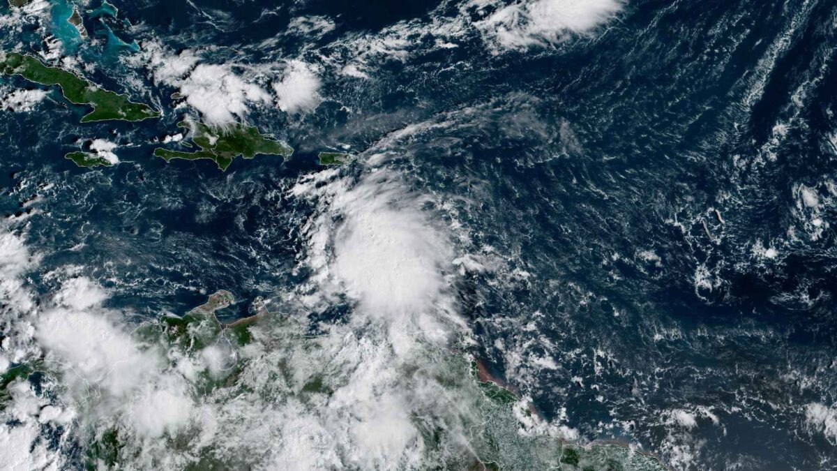 The-tropical-system-on-Monday-afternoon.-Credit-NOAA-1200x675 Melissa Poised to Become 13th Atlantic Storm