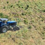 Tractor on farm